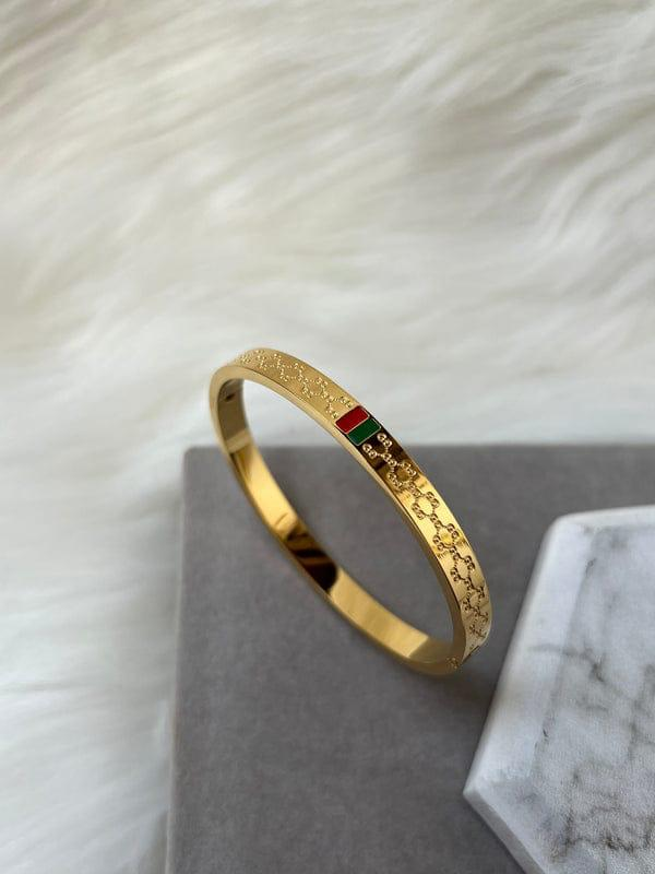 New Elegant Design Gold Color Cuffed Bangle