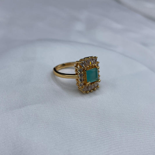 New Elegant Luxury Design Gold Colour With Zircon Stones Adjustable Ring