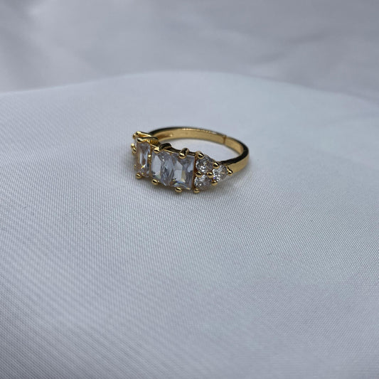New Elegant Luxury Design Gold Colour With Zircon Stones Adjustable Ring