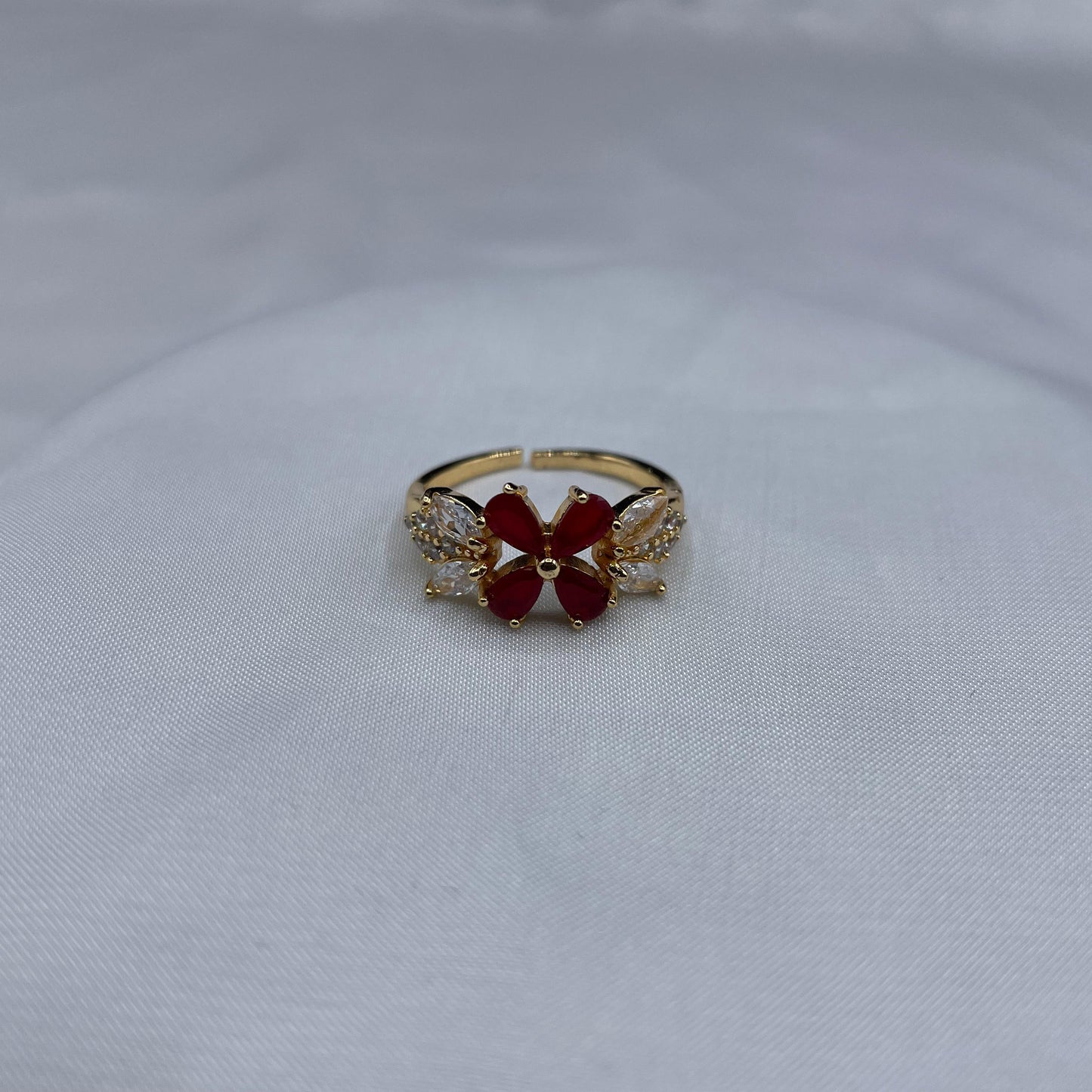 New Elegant Luxury Design Gold Colour With Zircon Stones Adjustable Ring