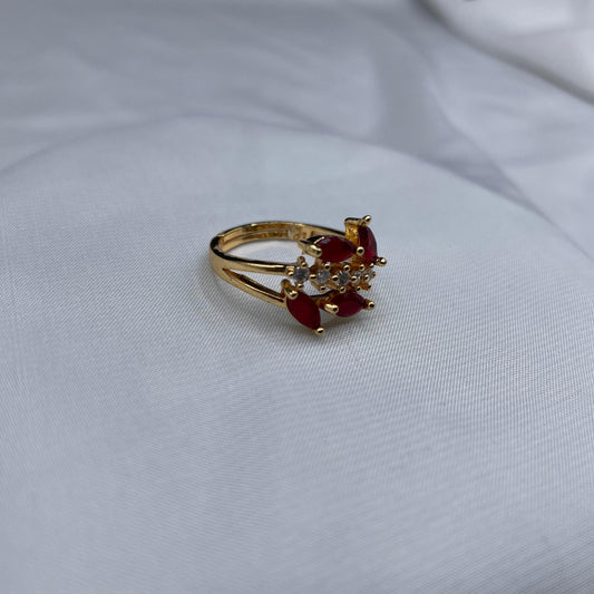 New Elegant Luxury Design Gold Colour With Zircon Stones Adjustable Ring