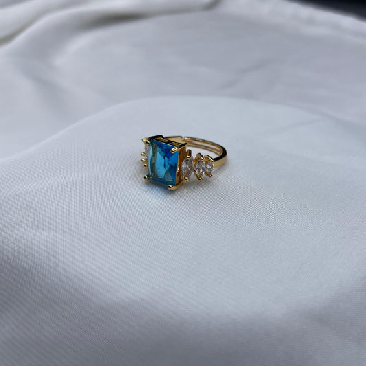 New Elegant Luxury Design Gold Colour With Zircon Stones Adjustable Ring