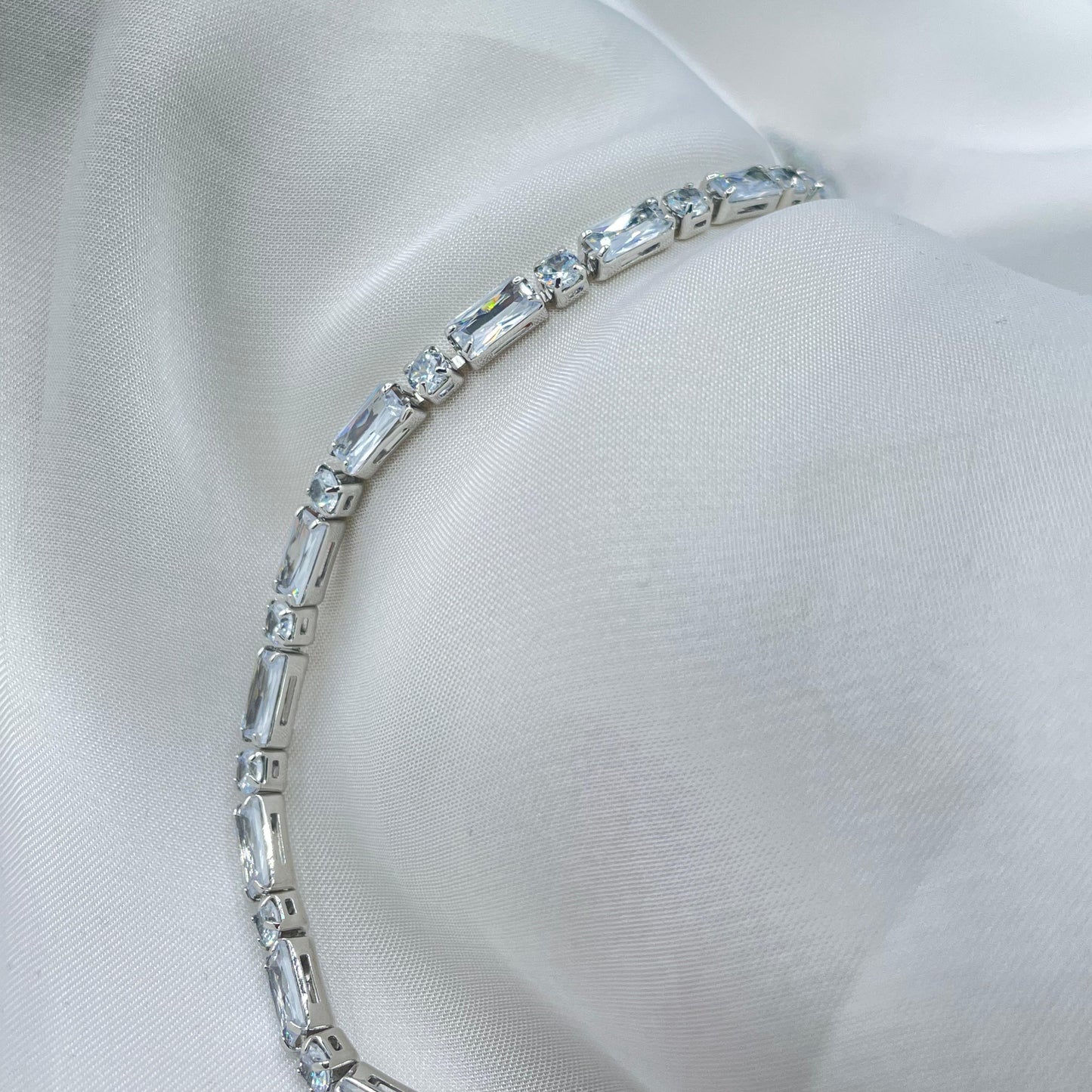 New Luxury Design Gold & Silver With Zircon Stone Bracelet