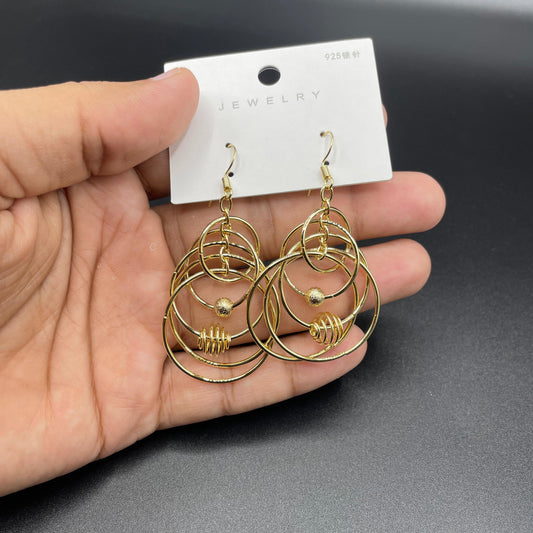 Gold Elegant Luxury Ring Design Hanging Earring