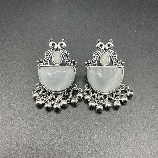 New Elegant Antique Design Natural Stone Oxidize Earring