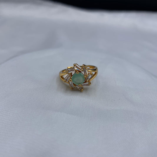 New Elegant Design Gold Colour With Zircon Stones Adjustable Ring