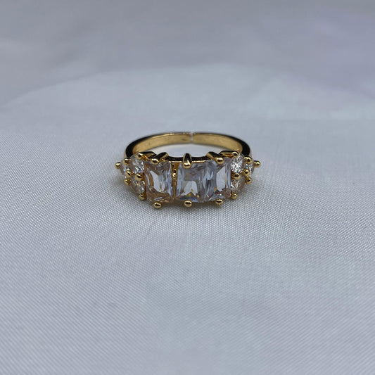 New Elegant Luxury Design Gold Colour With Zircon Stones Adjustable Ring