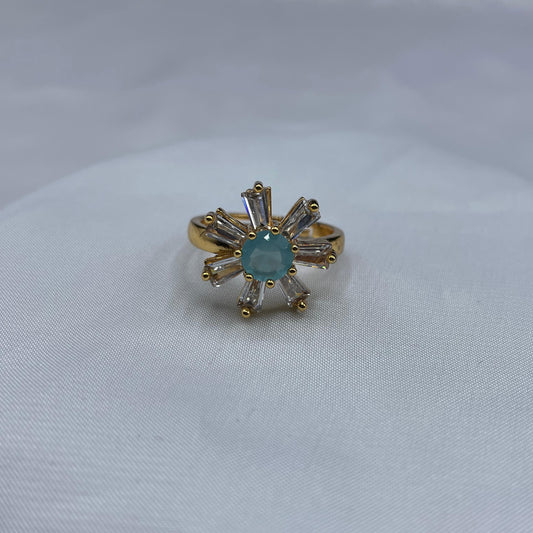 New Elegant Luxury Design Gold Colour With Zircon Stones Adjustable Ring