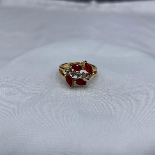 New Elegant Luxury Design Gold Colour With Zircon Stones Adjustable Ring