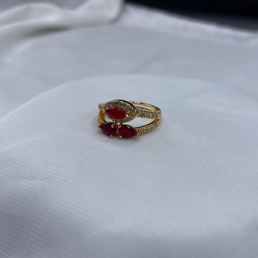 New Elegant Luxury Design Gold Colour With Zircon Stone Adjustable Ring
