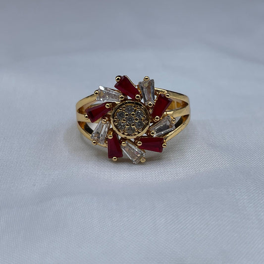 New Elegant Luxury Design Gold Colour With Zircon Stone Adjustable Ring