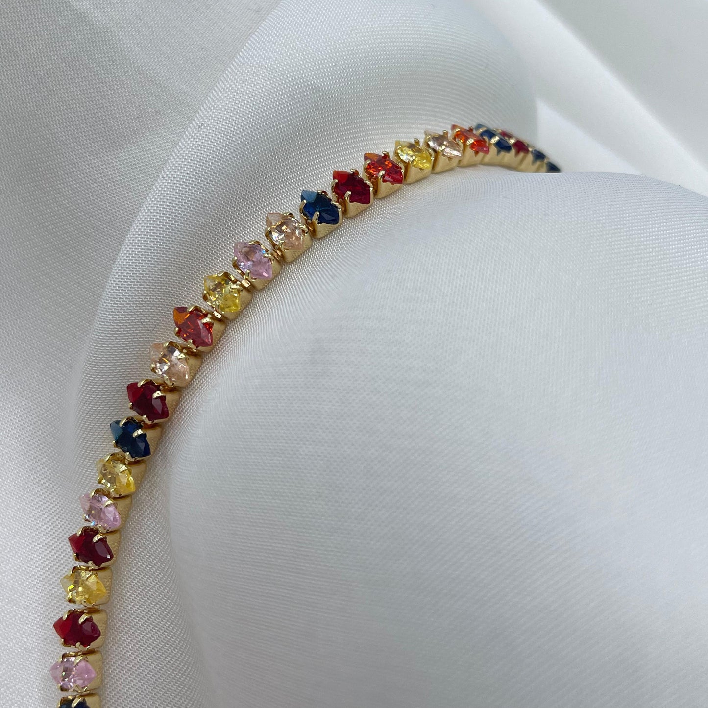 New Luxury Design Gold With Multi Zircon Stone Bracelet