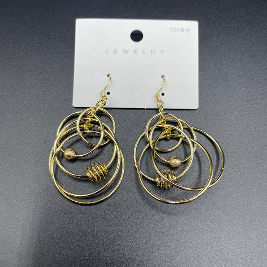 Gold Elegant Luxury Ring Design Hanging Earring